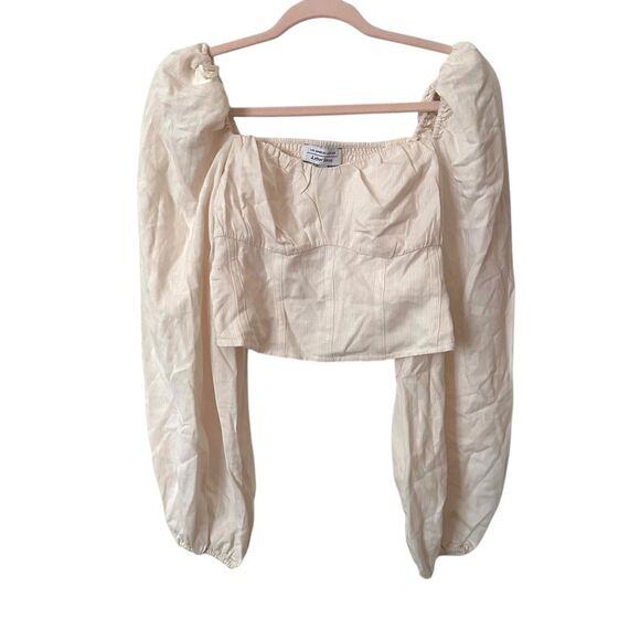 & OTHER STORIES Statement Sleeve Corset Crop Top NWT Sz4‎ - Picture 1 of 5